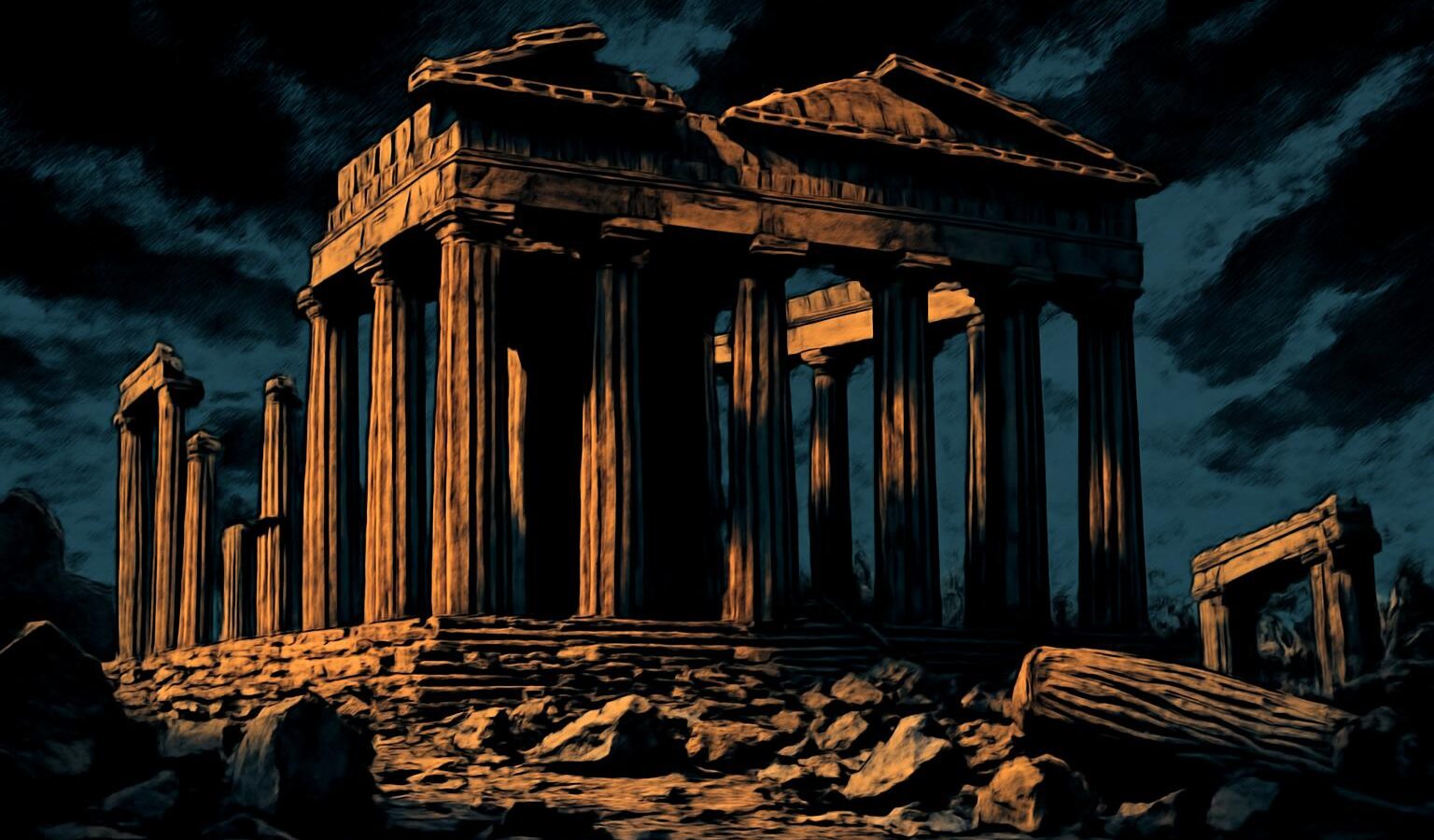 ancient greek temple ruins