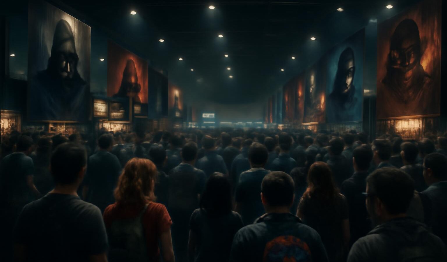 convention hall crowd