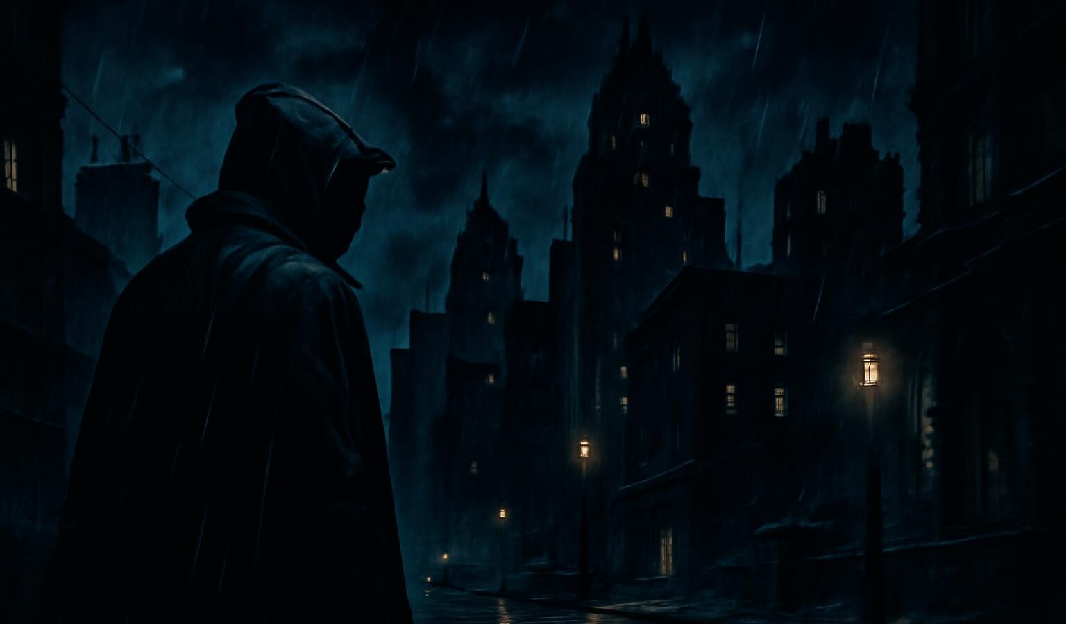 dark city night ominous