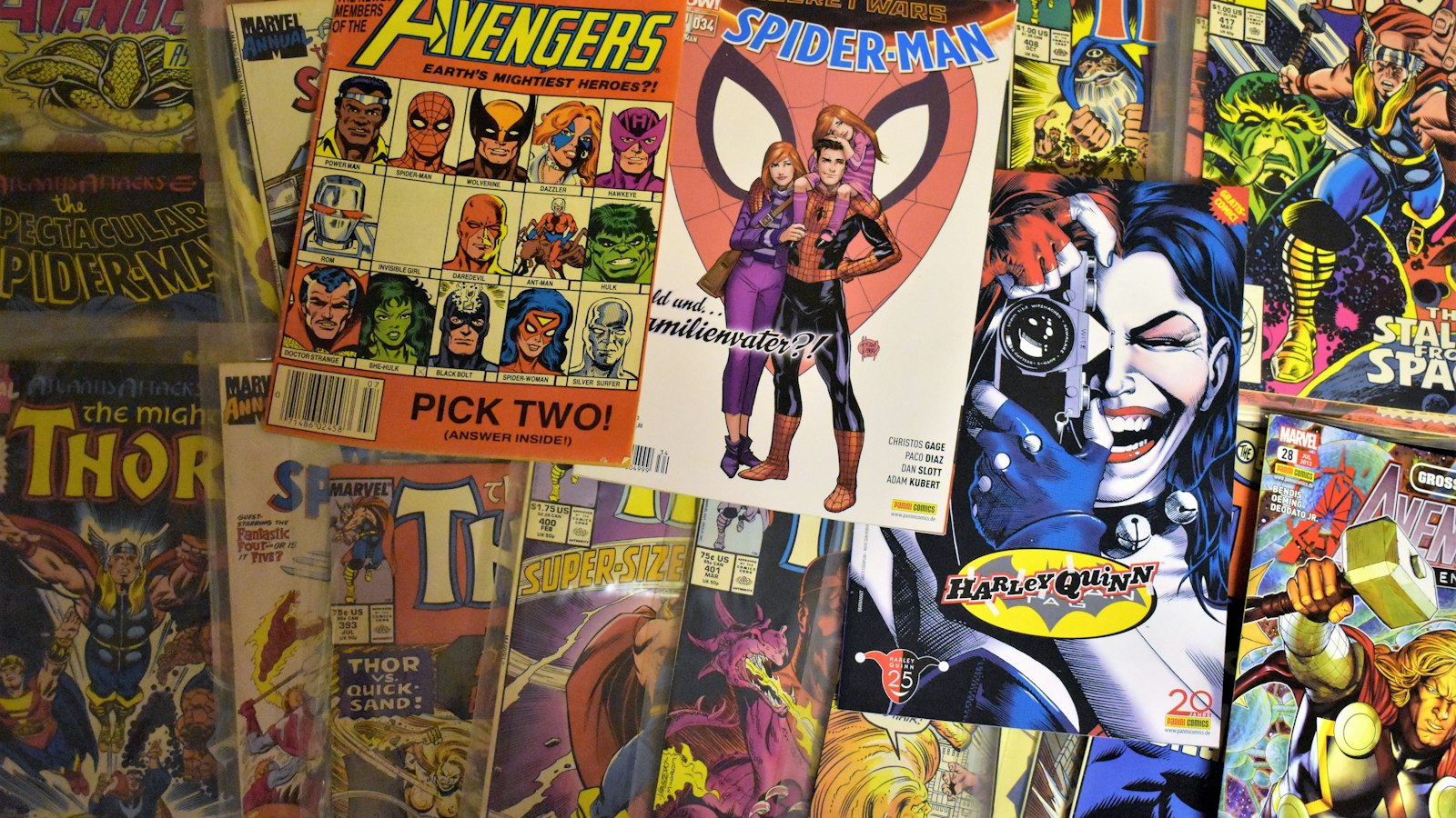 the joker comic book on brown wooden table