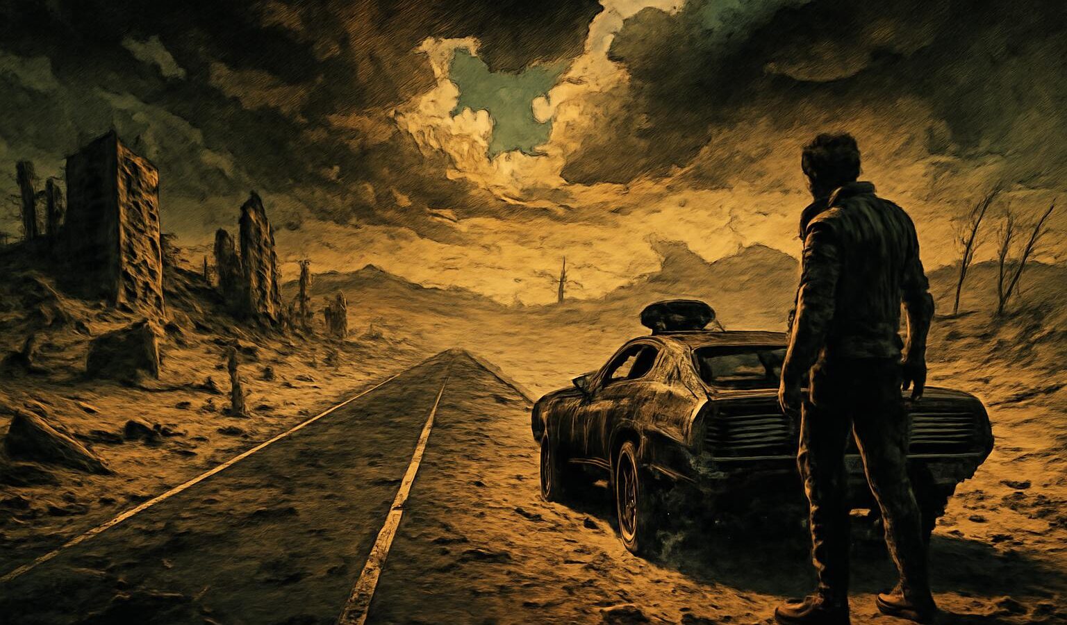 post apocalyptic desert road