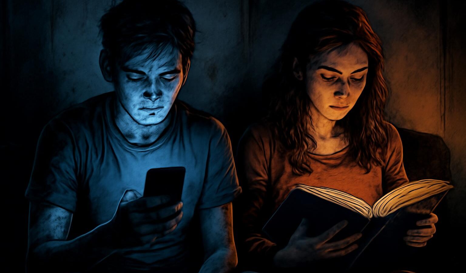 phone scroll vs book